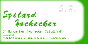 szilard hochecker business card